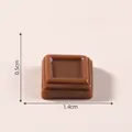 Realistic miniature chocolate resin accessory with 1.4cm width for DIY crafts and decor - Style 8 Chocolate (Stepped Square) / 1.4x0.5cm / Chocolate