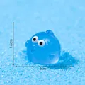 Mini statuetta di pesce blu luminoso per micro paesaggio e decorazione acquario - Blu scuro