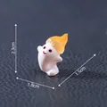 Mini Halloween ghost figurine with orange hair and dimensions 2.3x1.8x1.5cm - Orange Flame Hairstyle Ghost (9#)