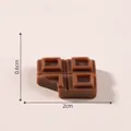 Miniature artificial chocolate food play accessory for DIY crafts, 2cm size variant - Style 9 Chocolate (Grid Bar) / 2x0.6cm / Chocolate