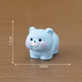 Cute miniature blue bear resin figurine for dollhouse landscape decor, 2.0cm wide - Mini Blue Bear / 1.7x2.0cm / Blue