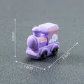 Miniura de tren fantasma de Halloween morado para decoración de micro paisajes de bricolaje - 3.5x1.8x3.0cm