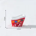 Miniatura vagone del treno di Natale rosso per paesaggi innevati 2,3cm x 1,9cm - 12# Vagone Regalo Rosso