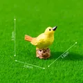 Miniature yellow parrot figurine for DIY micro-landscapes, 3cm tall decorative bird - 4# Ruby-throated Hummingbird