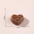 Miniature 1.5cm brown resin heart-shaped chocolate charm for DIY jewelry crafts - Style 10 Chocolate (Cream Heart) / 1.5x0.6cm / Chocolate