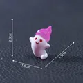 Mini pink flame ghost figurine for DIY Halloween crafts and decoration, 2.3cm high - Pink Flame Hairstyle Ghost (10#)