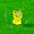 Yellow luminous smiling frog miniature resin figurine for DIY pond micro landscape - Smiling Frog / 1# Small Yellow Frog