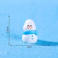 Adorable miniature Christmas snowman figurine for DIY micro landscape decorations - 2.9x2cm