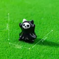 Adorable mini Halloween ghost cat figurine for micro landscape DIY decoration, 2.9cm - Standing Style