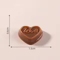 Heart-shaped miniature brown chocolate accessory for DIY crafts, 1.5cm x 0.6cm - Style 11 Chocolate (Love Heart) / 1.5x0.6cm / Chocolate
