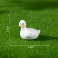Miniature white chubby duck figurine for garden micro-landscape DIY decor accessories - 1 Piece / 2# Chubby Duck (Sitting)