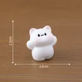 Miniature white cat figurine for DIY dollhouse and micro-landscape decoration - Miniature Size / 5# Wriggling