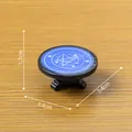 Miniature resin magic altar table for Halloween DIY micro-landscape décor, 3.4x1.7cm - Star Array Round Table (C3830)