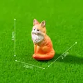Miniature realistic orange fox figurine for micro landscape DIY gardening 3.8cm - 6# Realistic Fox
