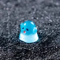 Mini cute blue luminous ghost figurine 1.5x1.6cm for DIY landscape ornament decor - Light Lake Blue Ghost (C3801) / Light Lake Blue