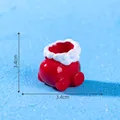 Miniature red Santa boot car ornament for DIY micro landscape Christmas decor 3.4cm - 3.4x3.4cm