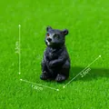 Realistic miniature black bear figurine for garden DIY decor with size markers - 7# Sitting Black Bear
