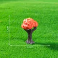 Detailed miniature orange autumn tree for DIY fairy garden landscapes, 5.2cm tall - Artificial Small Tree Ornament (1#Tree) / Height 5.2cm x Width 3.3cm / 1# Orange-Red Tree