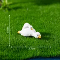 Miniature white duck figurine for micro landscapes, size 3.7x1.6cm, resin garden decor - 1 Piece / 4# Chubby Duck (Stacked)