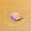 Miniature purple magic book resin figurine for DIY Halloween micro landscape decor - Star and Moon Magic (C3830)