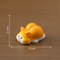 Cute corgi animal butt resin figurine for DIY dollhouse decoration, size 4.1cm x 2.1cm - 2.1x4.1cm / Shiba Inu