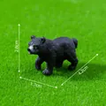 Realistic miniature black bear figurine for fairy garden with 4.2x1.7x2.8cm size - 8# Standing Black Bear