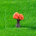 Miniature orange tree figurine for DIY micro landscape garden decoration 3cm - Artificial Small Tree Ornament (2#Tree) / Height 3cm x Width 2.1cm / 2# Autumn Yellow Tree