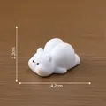 Cute miniature white pig butt figurine 4.2cm length for dollhouse and desktop decoration - 2.2x4.2cm / Teddy Bear