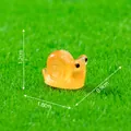 Luminous yellow snail figurine miniature for micro landscape DIY gardening decoration - 1.8x1.2x0.9cm / Orange Snail