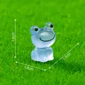 Luminous blue smiling frog micro landscape ornament with 1.5cm height dimension - Smiling Frog / 5# Small Blue Frog