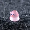 Cute pink luminous ghost figurine for DIY micro landscape decoration, 1.5cm height. - Light Pink