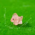 Mini figurine de dinosaure rose pailleté pour accessoire de décoration de micro-paysage DIY - Style Dinosaure (4#) / Résine Pailletée / Dinosaure Rose