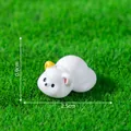 Cute white miniature sheep figurine for micro-landscape gardening DIY, 2.5cm length - 0.9x2.5CM / Kitten