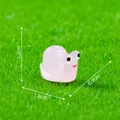 Miniature luminous pink snail figurine for micro landscape gardening DIY decoration - 1.8x1.2x0.9cm / Light Pink Snail