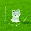 Luminous miniature smiling frog figurine for DIY micro landscape and pond decoration - Smiling Frog / 6# Small Green Frog