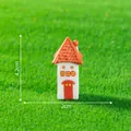 Miniature retro European style house with red tiles for micro landscape, 4.2cm in height - European Vintage Cottage (4#House) / Height 4.2cm x Width 2cm / 4# Bungalow with Chimney