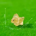 Figurine miniature de tricératops à paillettes dorées pour décor de micro-paysage - Dinosaure Jaune