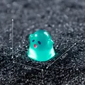 Cute luminous teal ghost miniature figurine 1.5cm tall for DIY micro landscape decor - Turquoise Green