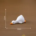 Niedliche Miniatur-Weiße Entenfigur aus Harz für Schreibtisch und DIY-Puppenhaus - Weiße Ente