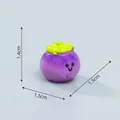 Pequeña figura de mangostán morado para decoración de micropaisajes y escritorio DIY - Mangostán