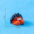 Figurine miniature de bernard-l'ermite orange et noir pour décor de micro-paysage marin - Style 3 Bernard-l'hermite Noir (C2838) / 1,7x2,4cm / Style 3 Bernard-l'hermite Noir