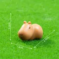 Miniature capybara figurine for gardening micro landscapes, 2.9x1.8x2.2cm dimensions - 7# Tilted Head Capybara