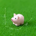 Niedliche Miniatur-Schweinchen-Figur aus Harz für DIY-Feengarten-Landschaft, 2 cm Länge - Schweinchen-Serie / Rosa