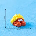 Figurine de bernard-l'ermite miniature orange et jaune, 2,4x1,7 cm sur sable bleu - Style 4 Bernard-l'hermite Jaune (C2838) / 1,7x2,4cm / Style 4 Bernard-l'hermite Jaune