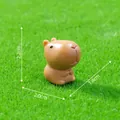 Miniature brown resin capybara figurine for DIY micro landscape garden decor, 2.2cm - 8# Sitting Capybara