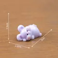Statuetta di topo viola con dimensioni 3x2,2x1,5 cm per decorazioni fai da te creative - Mouse