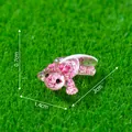 Figurine micro axolotl à paillettes roses pour décoration de paysage de jardin DIY - Axolotl Rose Rouge