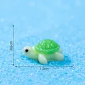 Miniature resin turtle figurine with green shell for micro landscape decoration, 1.2cm size - Mini Turtle / 1# Green