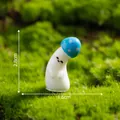 Süße blaue Pilzfigur mit 2,8 cm Höhe für DIY-Mikrolandschafts-Gartendekorationen - Geneigter Kopf Pilz (2#) / 1.6x2.8cm