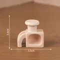 Miniature cream resin cat tree scratching post ornament for dollhouse DIY landscape - 1# Climbing Ladder Cat Tree / 3.4x3.5cm